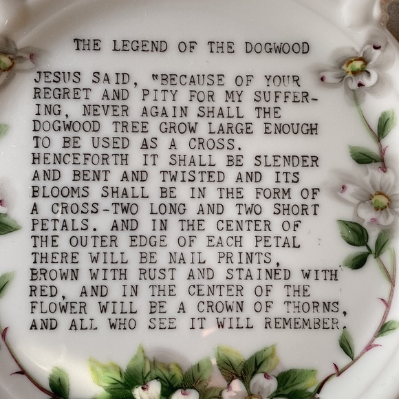 Japanese Decorative Plate “ The Legend of the Dogwood” Exc Shape No chips/cracks - Picture 3 of 7